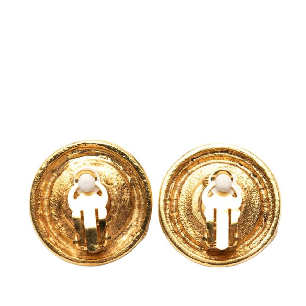 Chanel Vintage Earrings Pearl Gold-Tone #246955C51B - Picture 2 of 3